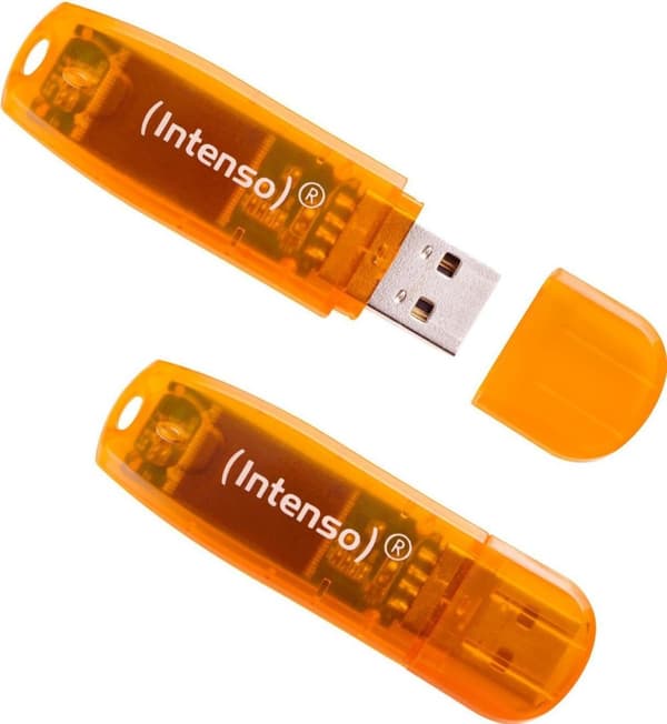 Intenso Rainbow Line 64 Gt Orange 2 USB-tikku USB Type-A 2.0 (3502492) Oranssi