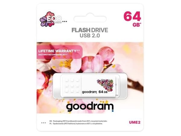 Pendrive UME2 64GB USB 2.0 Spring Valkoinen