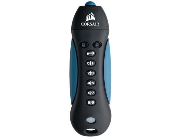 Corsair Padlock, 256 GB, USB A-tyyppi, 3.0, Muu, Musta, Sininen