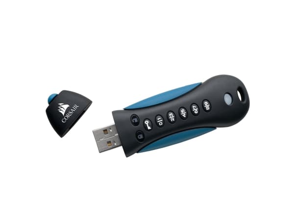 Corsair Padlock, 256 GB, USB A-tyyppi, 3.0, Muu, Musta, Sininen