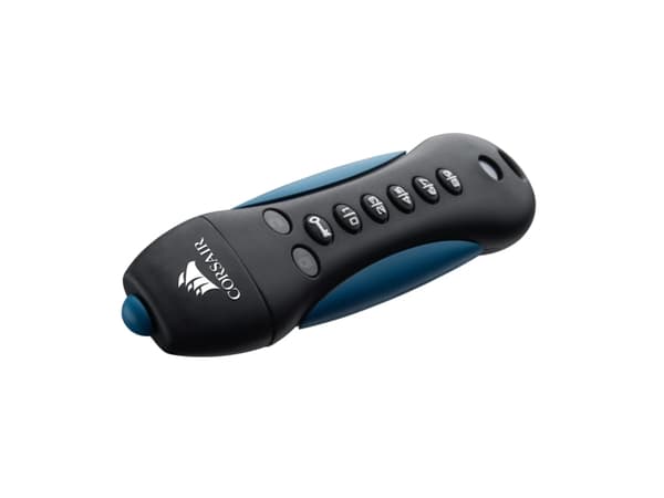 Corsair Padlock, 256 GB, USB A-tyyppi, 3.0, Muu, Musta, Sininen