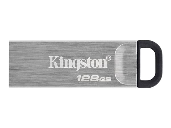 Kingston Technology DataTraveler Kyson, 128 GB, USB A-tyyppi, 3.2 Gen 1 (3.1 Gen 1), 200 MB/s, Ilman suojusta, Hopea