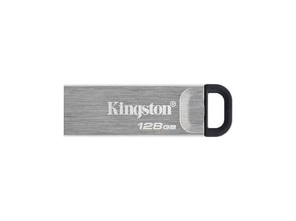 Kingston Technology DataTraveler Kyson, 128 GB, USB A-tyyppi, 3.2 Gen 1 (3.1 Gen 1), 200 MB/s, Ilman suojusta, Hopea
