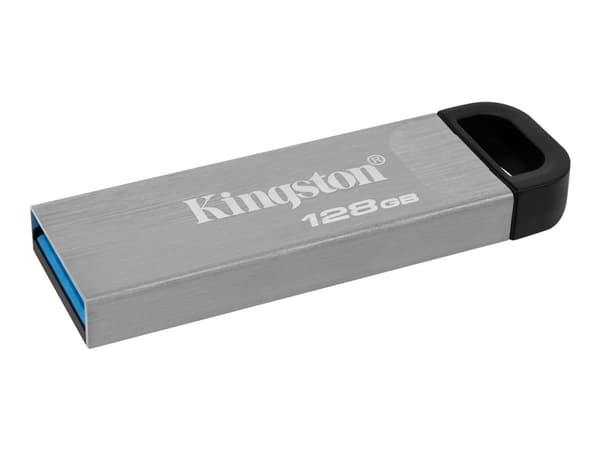 Kingston Technology DataTraveler Kyson, 128 GB, USB A-tyyppi, 3.2 Gen 1 (3.1 Gen 1), 200 MB/s, Ilman suojusta, Hopea