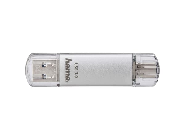 Hama C-Laeta, 256 GB, USB Type-A / USB Type-C, 3.2 Gen 1 (3.1 Gen 1), 70 MB/s, Suojus, Hopea