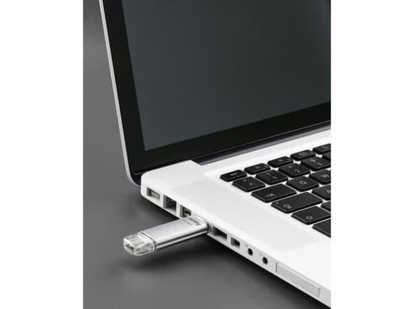 Hama C-Laeta, 256 GB, USB Type-A / USB Type-C, 3.2 Gen 1 (3.1 Gen 1), 70 MB/s, Suojus, Hopea