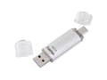 Pikkukuva 2 / 5: Hama C-Laeta, 256 GB, USB Type-A / USB Type-C, 3.2 Gen 1 (3.1 Gen 1), 70 MB/s, Suojus, Hopea