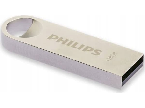 Philips Moon edition, 128 GB, USB Type-A, 2.0, 20 MB/s, Capless, Silver