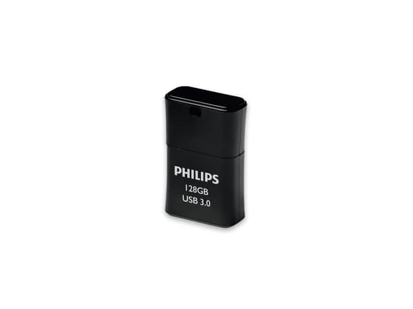 Philips Pico, 128 GB, USB Type-A, 3.2 Gen 1 (3.1 Gen 1), 180 MB/s, Cap, Black