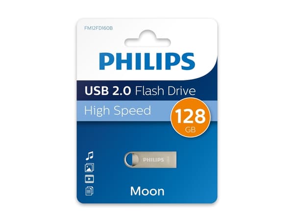 Philips Pico, 128 GB, USB Type-A, 3.2 Gen 1 (3.1 Gen 1), 180 MB/s, Cap, Black