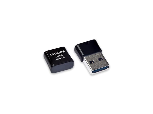 Philips Pico, 128 GB, USB Type-A, 3.2 Gen 1 (3.1 Gen 1), 180 MB/s, Cap, Black