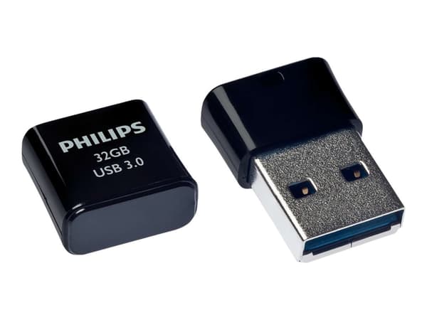 Philips Pico, 128 GB, USB Type-A, 3.2 Gen 1 (3.1 Gen 1), 180 MB/s, Cap, Black