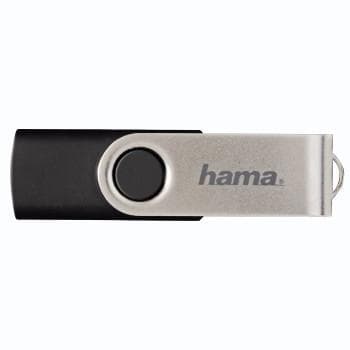 Hama Rotate 128GB USB 2.0 USB-minne USB Typ-A Svart, Silver