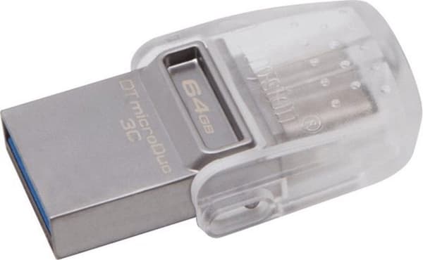 Kingston Technology DataTraveler 64GB microDuo 3C 200MB/s dobbelt USB-A + USB-C