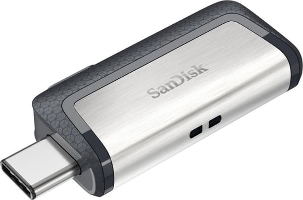 Sandisk Ultra Dual Drive USB Typ-C USB-minne 128 GB USB Typ-A / USB Typ-C 3.2 Gen 1 (3.1 Gen 1) Svart, Silver