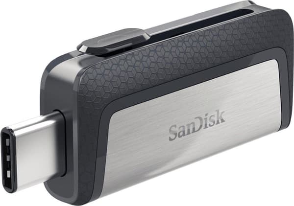 Sandisk Ultra Dual Drive USB Type-C USB-minne 128 GB USB Type-A / USB Type-C 3.2 Gen 1 (3.1 Gen 1) Svart, Silver Svart, Silver