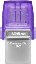 Miniatyrbillede 1 af 4: Kingston Technology DataTraveler microDuo 3C USB-flashdrev 64 GB USB Type-A / USB Type-C 3.2 Gen 1 (3.1 Gen 1) Lilla, Rustfrit stål