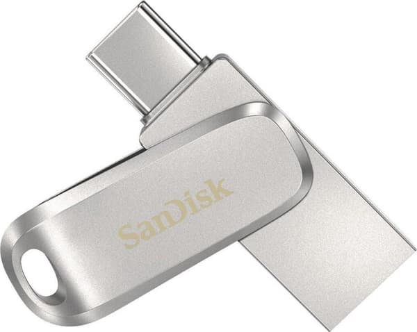 SanDisk Ultra Dual Drive Luxe USB-muistitikku 1000 Gt USB Type-A / USB Type-C 3.2 Gen 1 (3.1 Gen 1) Ruostumaton teräs Ruostumaton teräs