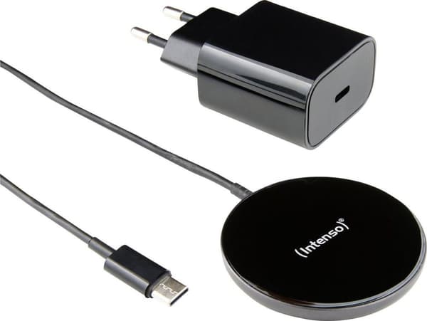 Intenso magnetisk trådløs oplader MB1 sort (7410710) Sort