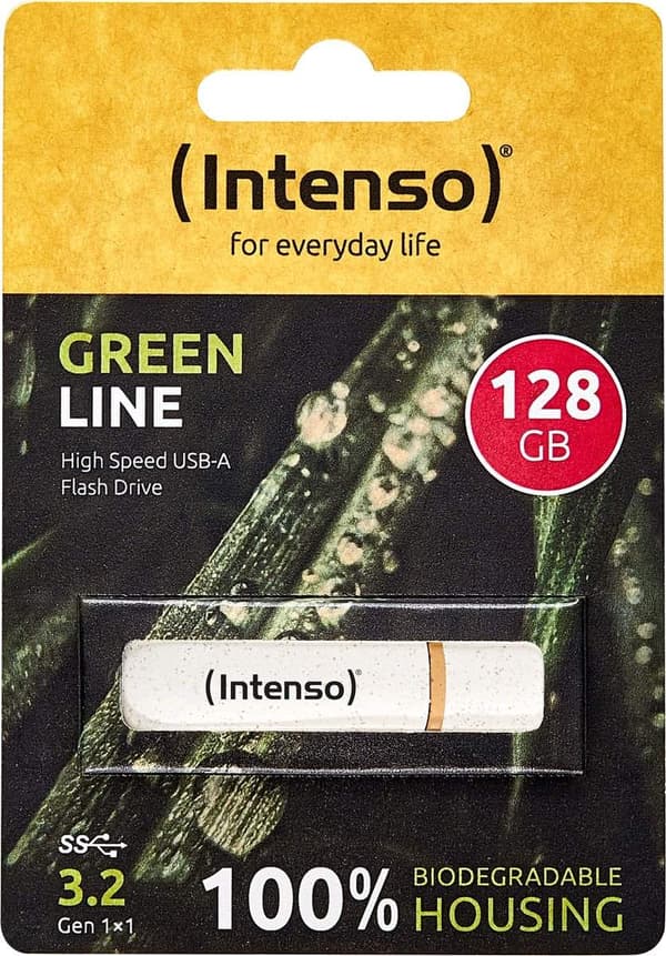 USB-minne 128 GB Intenso USB 3.2 Gen1x1 Green Line detaljhandel (3540491)