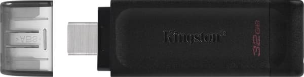 Kingston Technology 70 USB-minne 256 GB USB Type-C 3.2 Gen 1 (3.1 Gen 1) Svart (DT70/256GB)