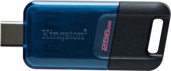 Kingston Technology DataTraveler 80 USB-muistitikku 256 Gt USB Type-C 3.2 Gen 1 (3.1 Gen 1) Musta - Sininen (DT80M/256GB) musta, Sininen