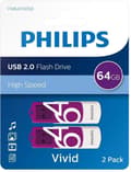 Miniatyrbild 1 av 4: Philips FM64FD05B Vivid Edition 2.0 - USB-minne - 64 GB - USB 2.0 (paket med 2)