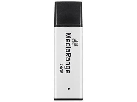 MediaRange MR1899, 16 GB, USB Type-A, 3.2 Gen 1 (3.1 Gen 1), 130 MB/s, Keps, Svart, Silver