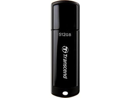 Transcend JetFlash 700 - USB-flashstasjon - 512 GB - USB 3.1 Gen 1 - svart