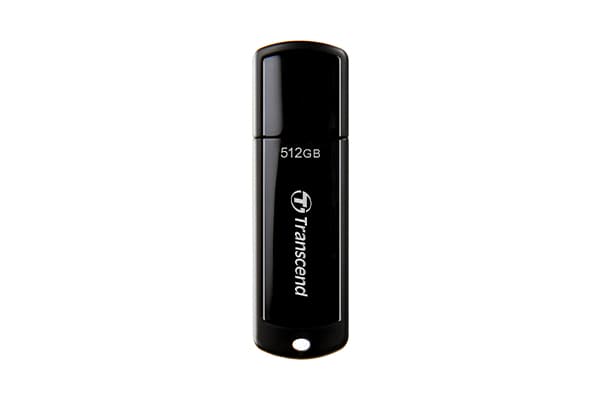 Transcend JetFlash 700 - USB-flashstasjon - 512 GB - USB 3.1 Gen 1 - svart Sort