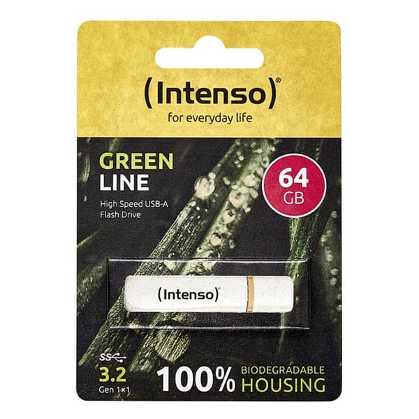 Intenso Green Line USB-minne 64 GB Beige, Brun 3540490 USB 3.2 Gen 1