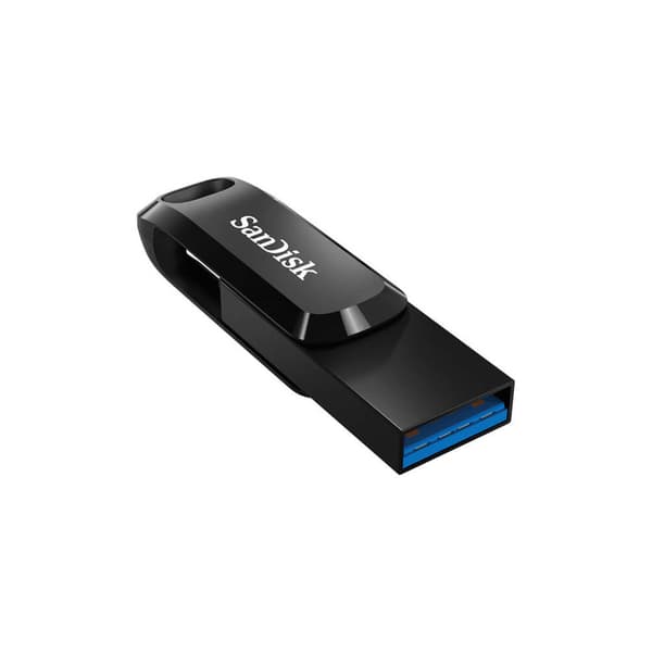 SanDisk USB Dual Drive Go Ultra 128GB, USB-C & USB 3.1 Svart, Silver