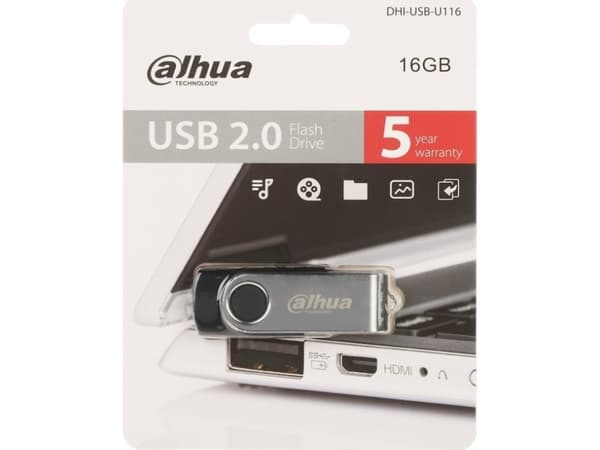 Pendrive Dahua Technology Pendrive 16GB DAHUA USB-U116-20-16GB