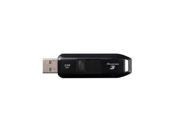 Patriot Memory Xporter 3, 128 GB, USB A-tyyppi, 3.2 Gen 1 (3.1 Gen 1), Liuku, 10 g, Musta