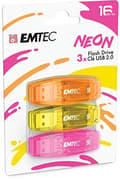 Miniatyrbillede 1 af 6: Emtec USB Stick C-410 - USB 2.0 - 16 GB - NEON (ECMMD16GC410P3NEO)