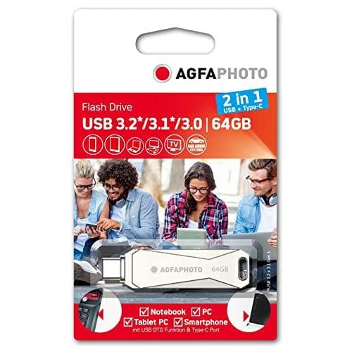 AgfaPhoto USB 3.0 2in1 64GB USB TypeC (10543N)