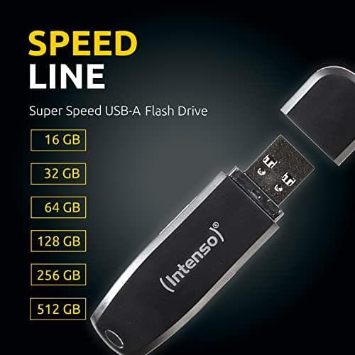 Intenso USB-drev 3.0 Speed Line USB-stick 512 GB sort (3533493)