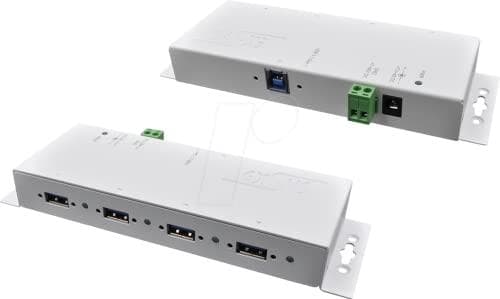 USB 3.2 HUB 4-ports extern inkl. strömförsörjning vit, inkl. 12V strömförsörjning + USB3.0-kabel (EX-1183HMVS-2W)