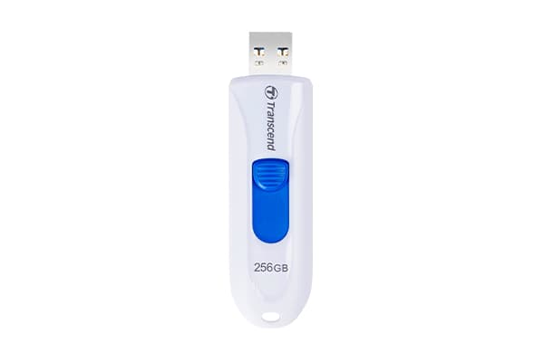 Transcend JetFlash 790 - USB-flashstasjon - 256 GB - USB 3.1 Gen 1 - hvit