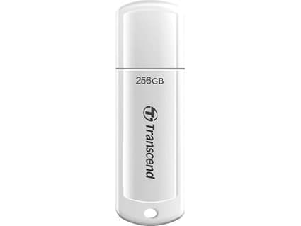 Transcend JetFlash 730 - USB flash-enhet - 256 GB - USB 3.1 Gen 1 - vit