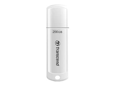 Transcend JetFlash 730 - USB-flashstasjon - 256 GB - USB 3.1 Gen 1 - hvit Hvit