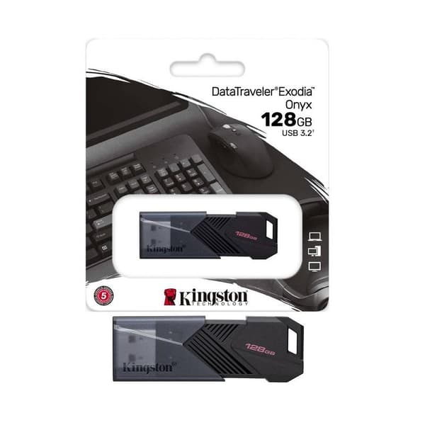 Kingston Exodia Onyx 128GB USB 3.2 USB-minne Pendrive musta
