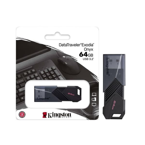 Kingston Exodia Onyx 64GB USB 3.2 USB-minne Pendrive musta