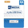 Miniatyrbild 3 av 4: MyMEDIA My Alu USB 2.0 Drive USB-minne 64 GB Silver 69274 USB 2.0