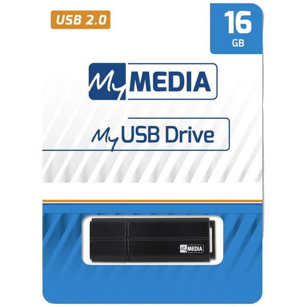 MyMEDIA My USB 2.0 Drive USB-minne 16 GB Svart 69261 USB 2.0