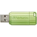 Miniatyrbild 2 av 4: Verbatim USB DRIVE 2.0 PINSTRIPE USB-minne 64 GB Eucalyptus, Grön 49964 USB 2.0