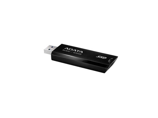 ADATA SC610 - USB flash-enhet - 500 GB - USB 3.2 Gen 2 - svart