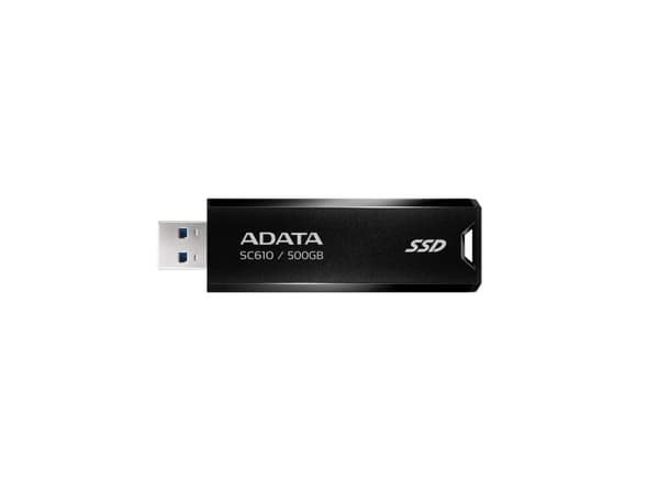 ADATA SC610 - USB flash-enhet - 500 GB - USB 3.2 Gen 2 - svart