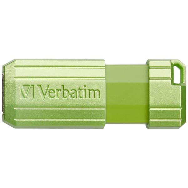 Verbatim USB DRIVE 2.0 PINSTRIPE USB-minne 128 GB Eucalyptus, Grön 49462 USB 2.0