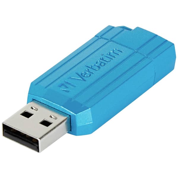Verbatim USB DRIVE 2.0 PINSTRIPE USB-minne 64 GB Blå 49961 USB 2.0